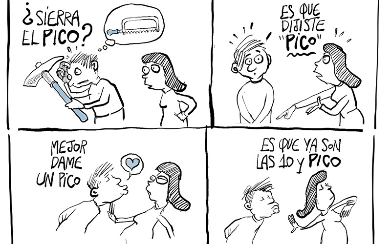 Aventura del lenguaje - caricatura Bonil